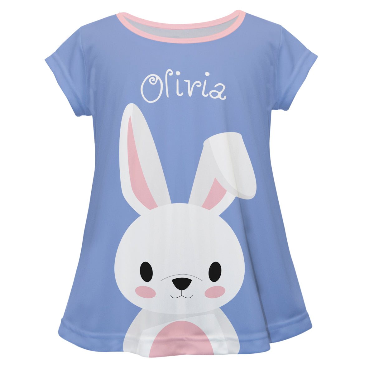 Bunny Name Purple Short Sleeve Laurie Top - Wimziy&Co.