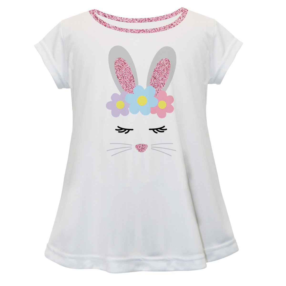 Bunny Name White Short Sleeve Laurie Top - Wimziy&Co.