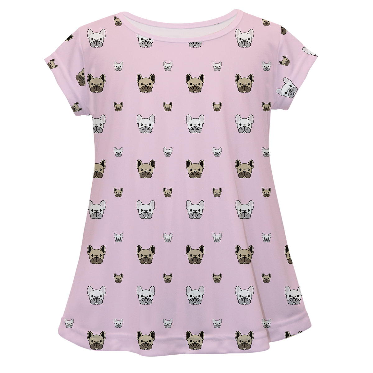 Dogs Print Pink Short Sleeve Laurie Top - Wimziy&Co.