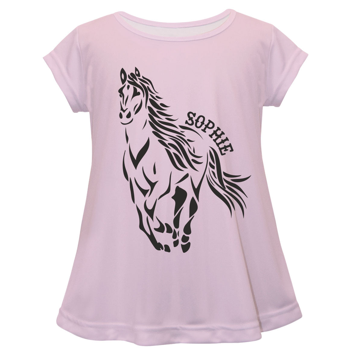Light pink long sleeve blouse with horse - Wimziy&Co.