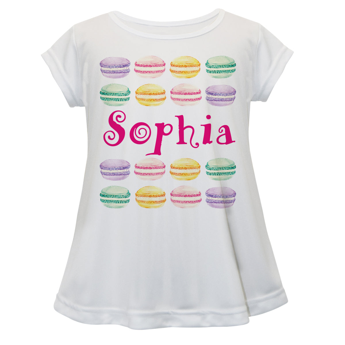 Macarons and Name White Short Sleeve Laurie Top - Wimziy&Co.