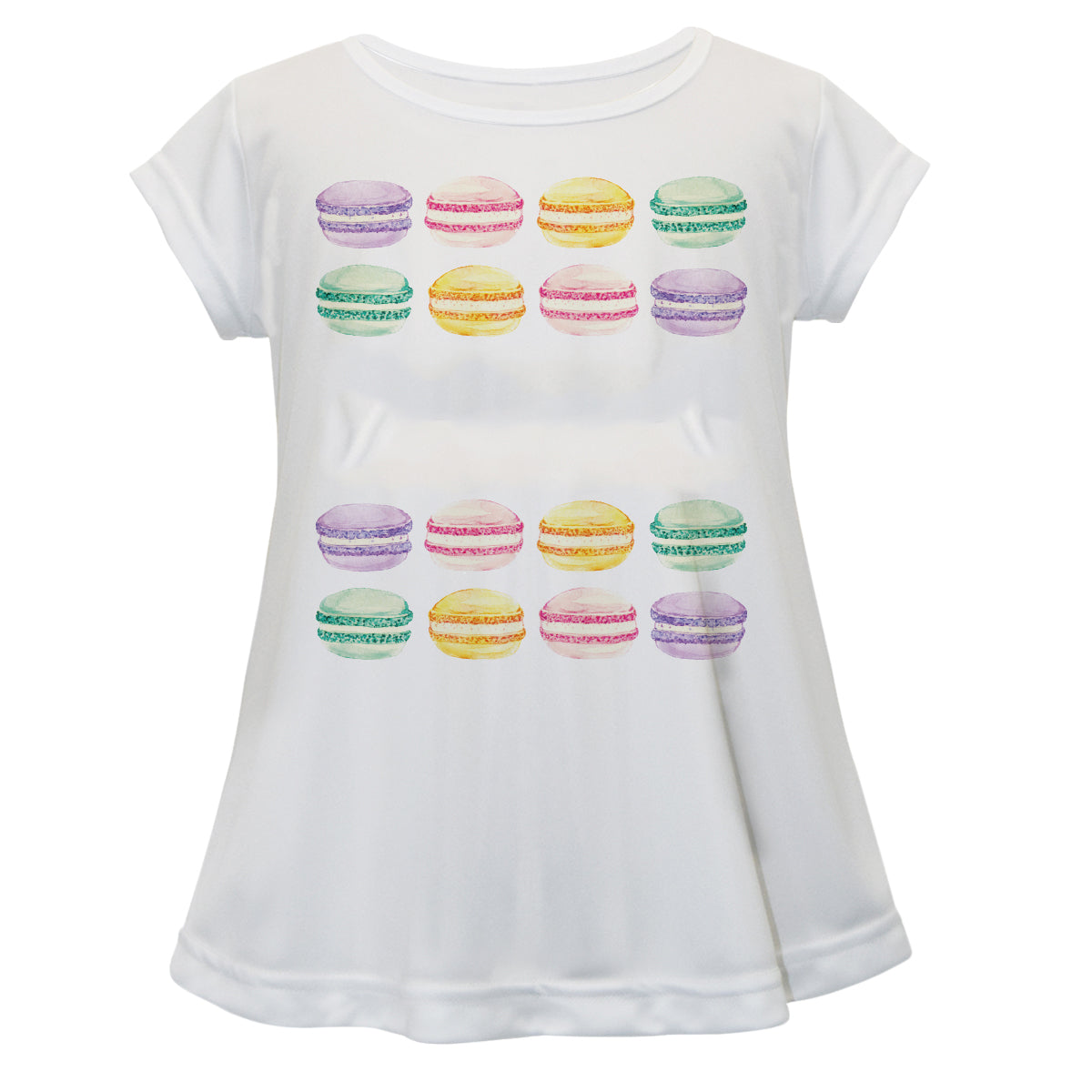Macarons and Name White Short Sleeve Laurie Top - Wimziy&Co.