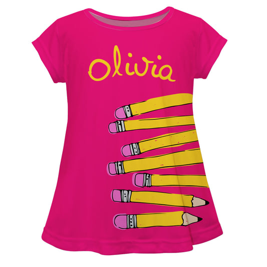 Pencils Name Hot Pink Laurie Top - Wimziy&Co.