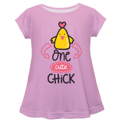 One Cute Chick Pink Short Sleeve Laurie Top - Wimziy&Co.