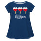 Popsicles Name Navy Short Sleeve Laurie Top - Wimziy&Co.