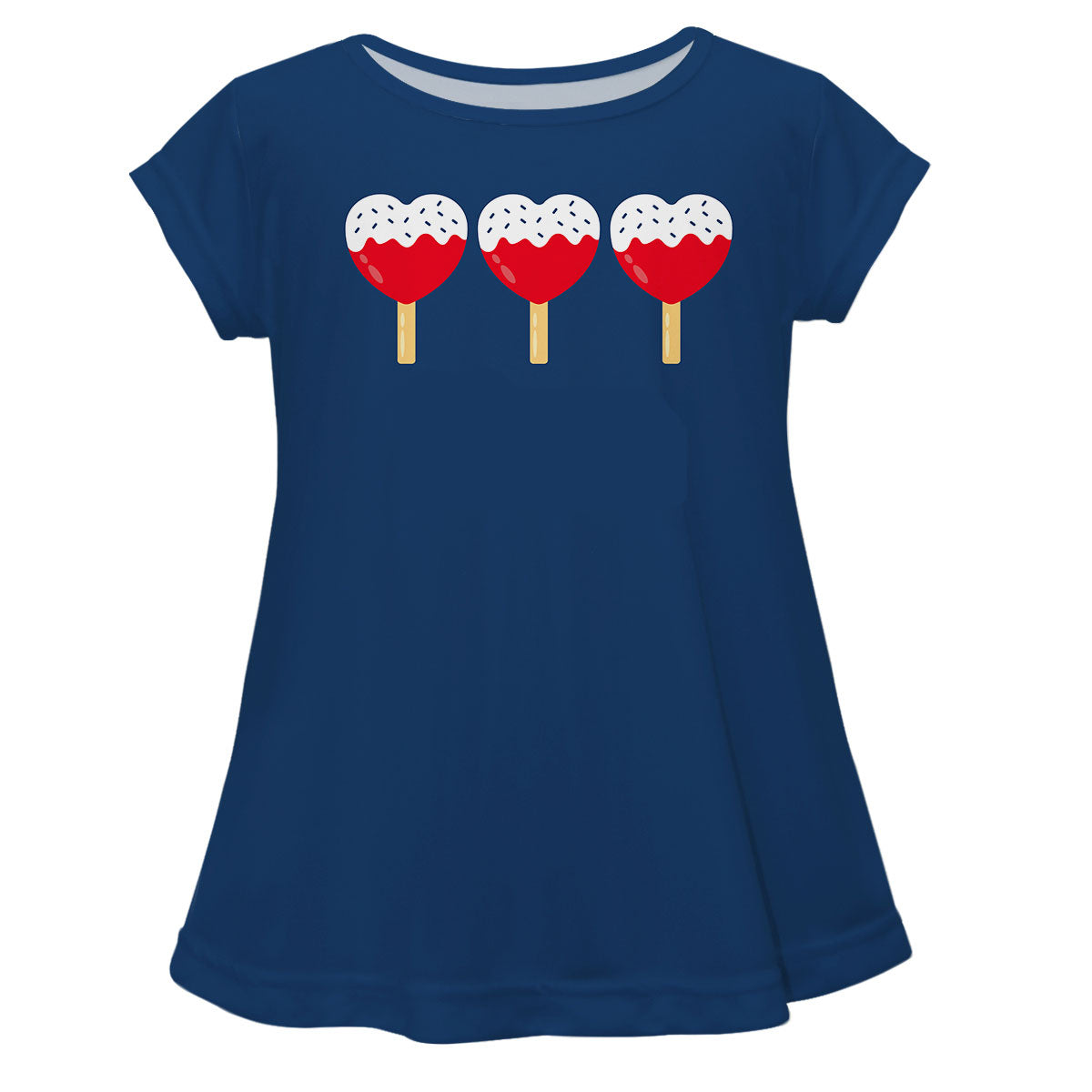 Popsicles Name Navy Short Sleeve Laurie Top - Wimziy&Co.