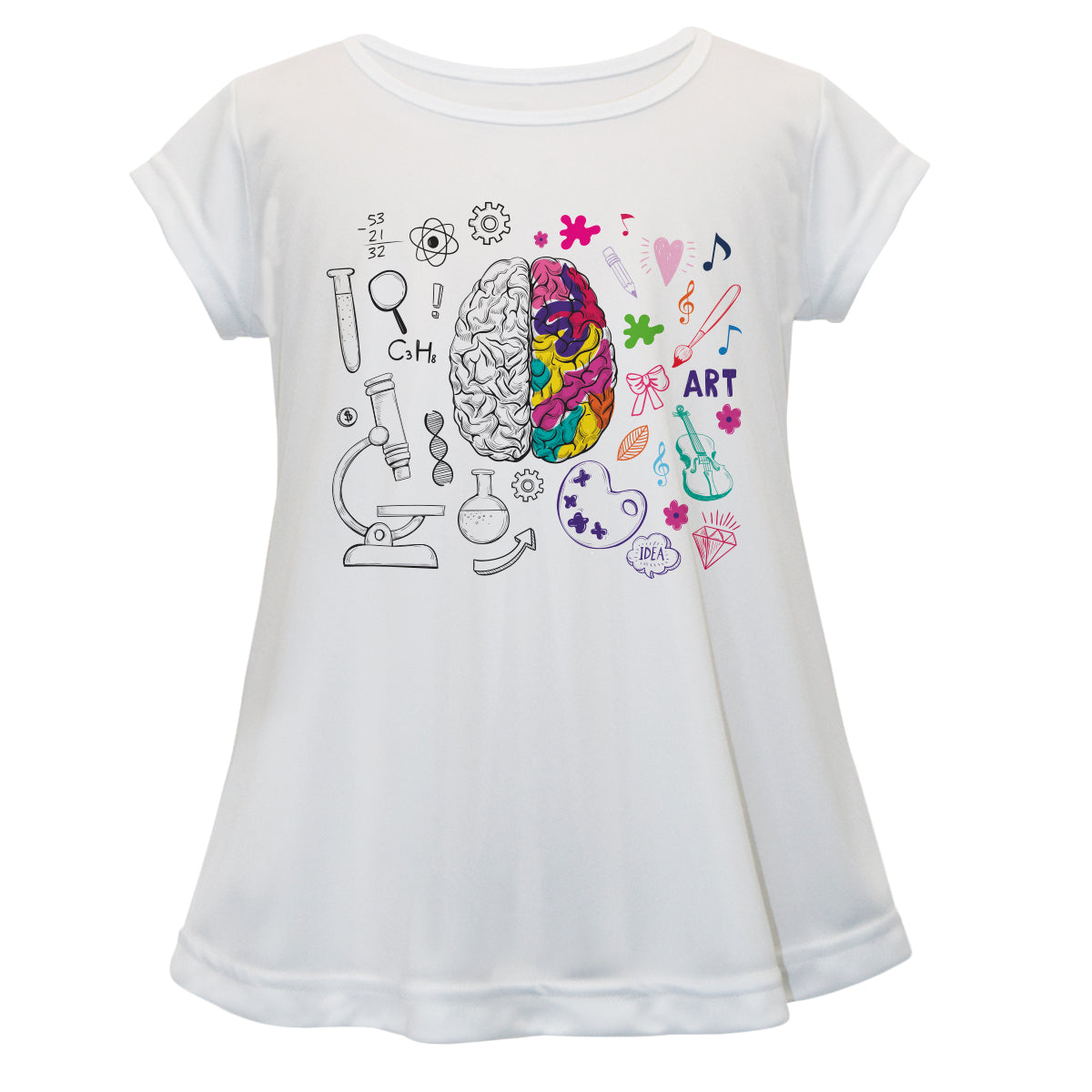 Smarty White Short Sleeve Laurie Top - Wimziy&Co.