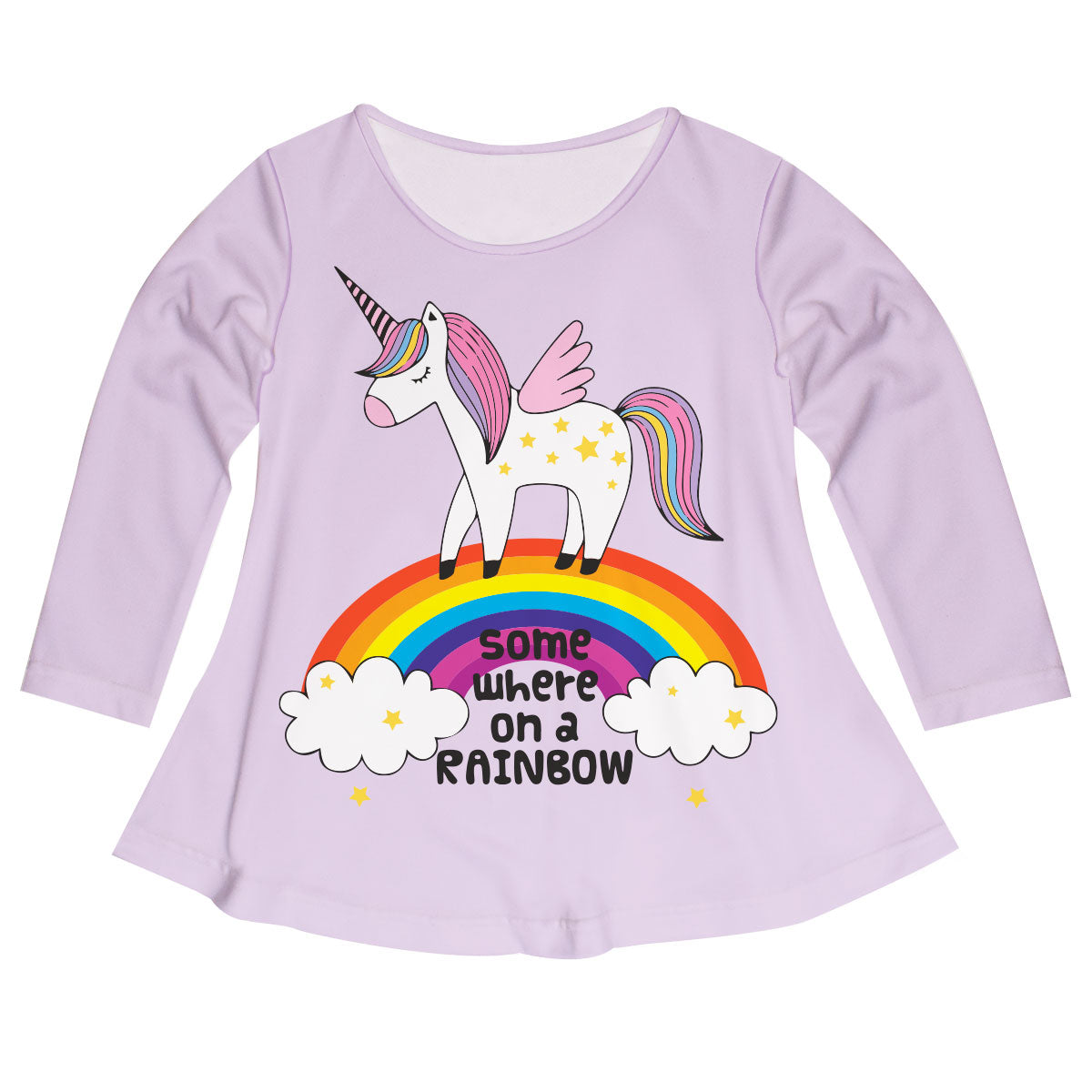 Some Where On A Rainbow Purple Long Sleeve Laurie Top - Wimziy&Co.