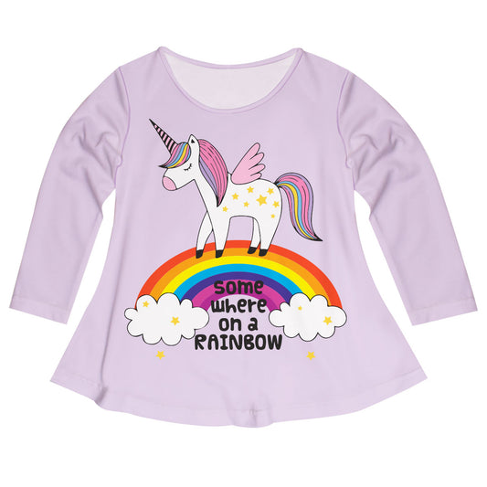 Some Where On A Rainbow Purple Long Sleeve Laurie Top - Wimziy&Co.