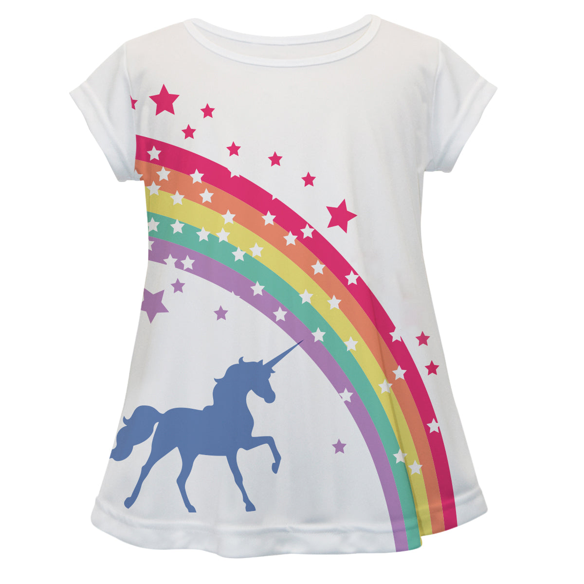 Unicorn Name White Short Sleeve Laurie Top - Wimziy&Co.