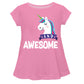 Pink and white unicorn girls blouse with number - Wimziy&Co.