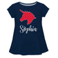 Unicorn Name Navy Short Sleeve Laurie Top - Wimziy&Co.