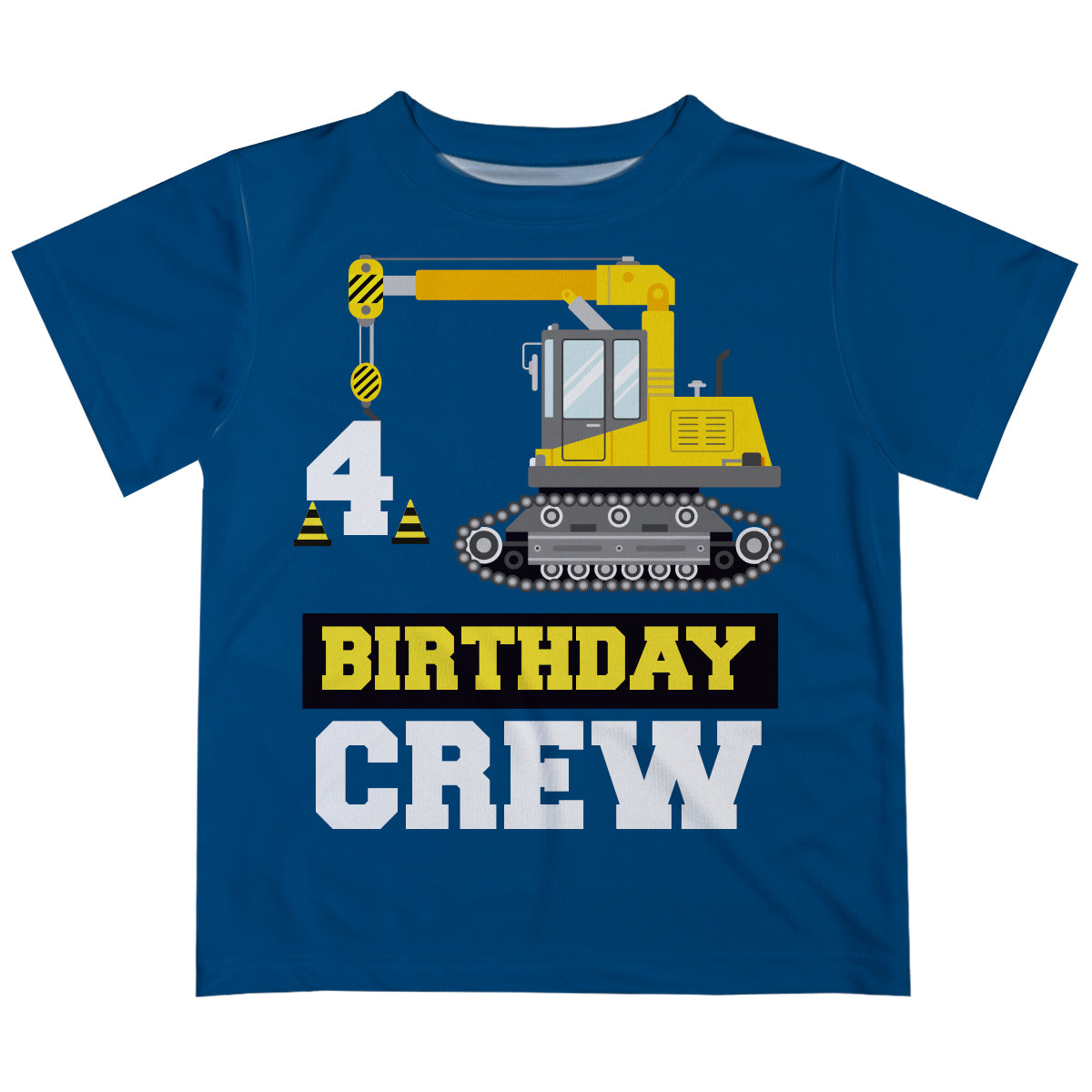 Blue birthday crew short sleeve boys tee shirt - Wimziy&Co.