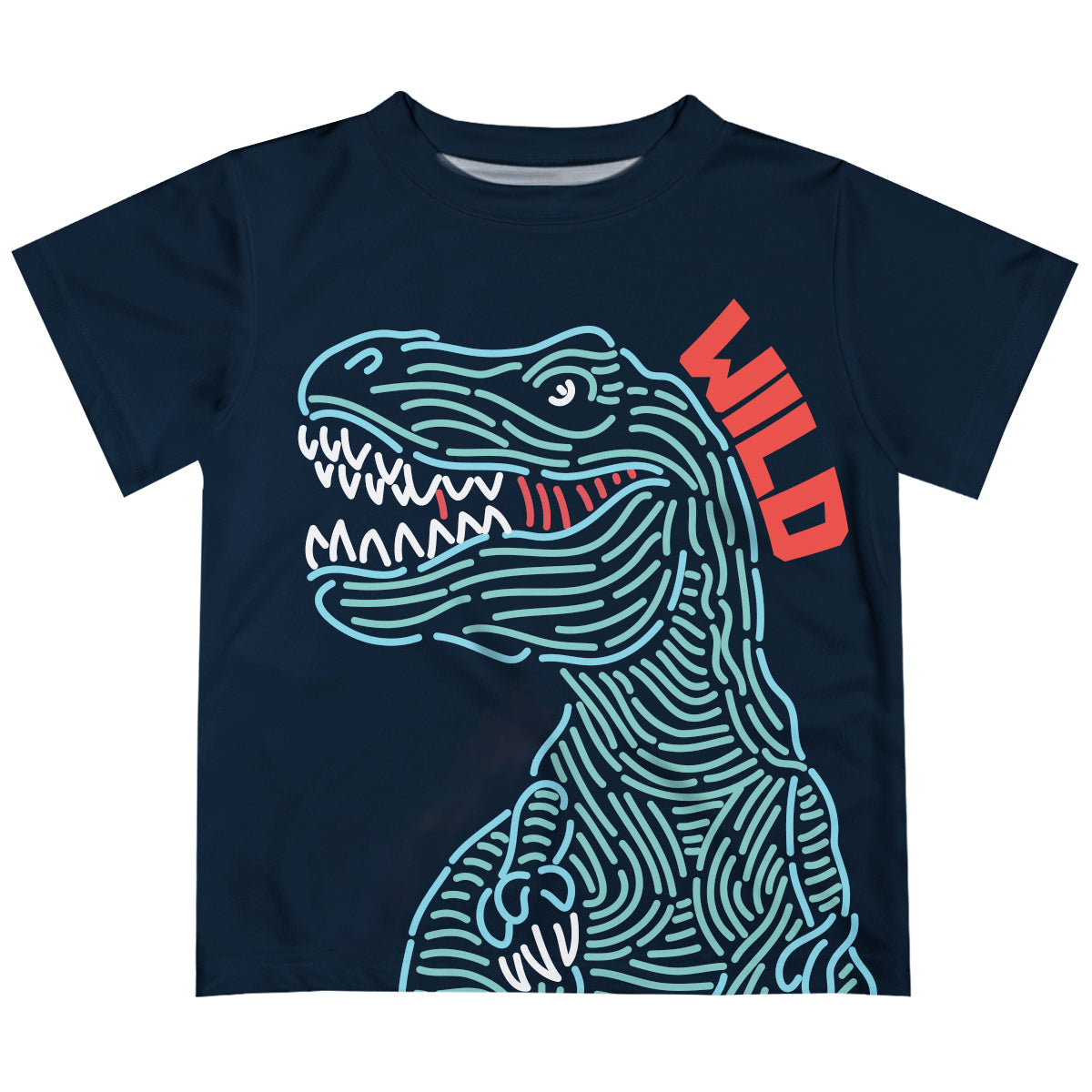 Wild Dinosaur Name Navy Short Sleeve Tee Shirt - Wimziy&Co.