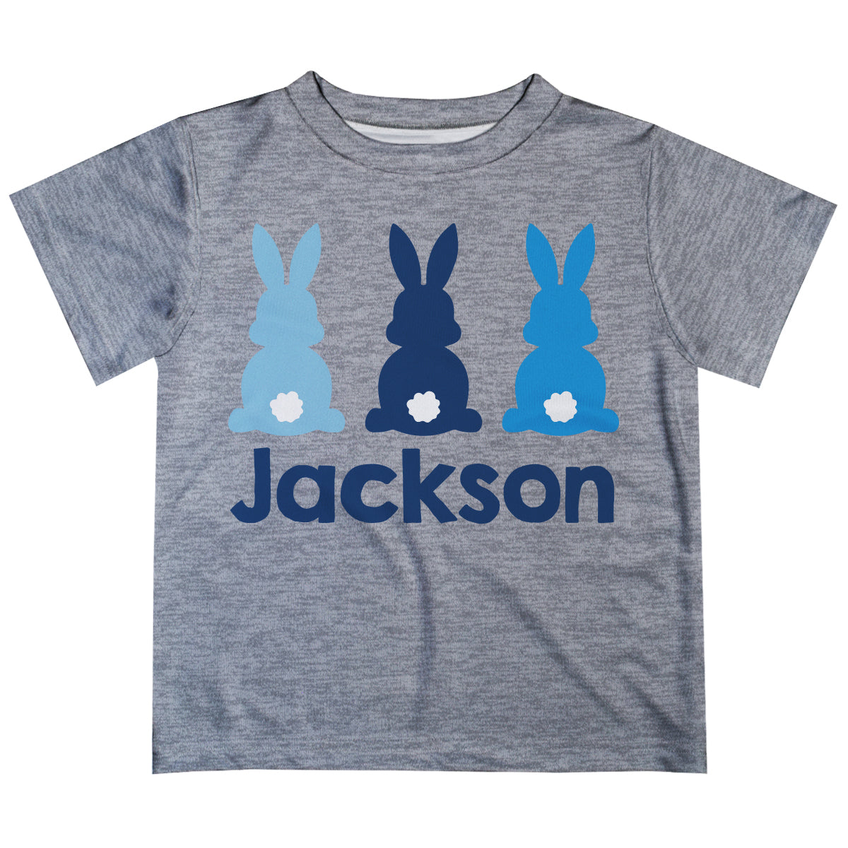 Bunny Name Gray Short Sleeve Tee Shirt - Wimziy&Co.