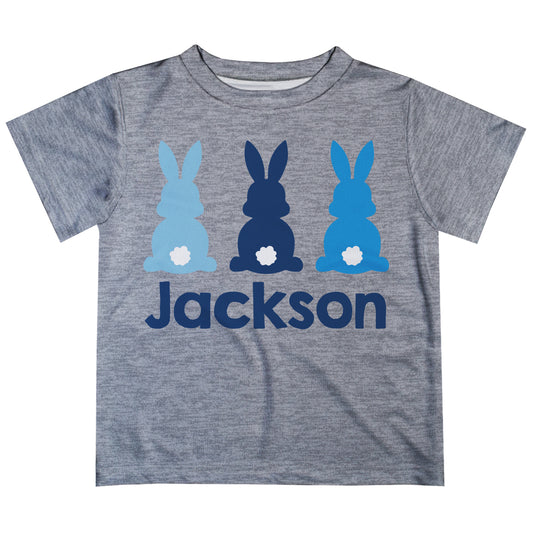 Bunny Name Gray Short Sleeve Tee Shirt - Wimziy&Co.