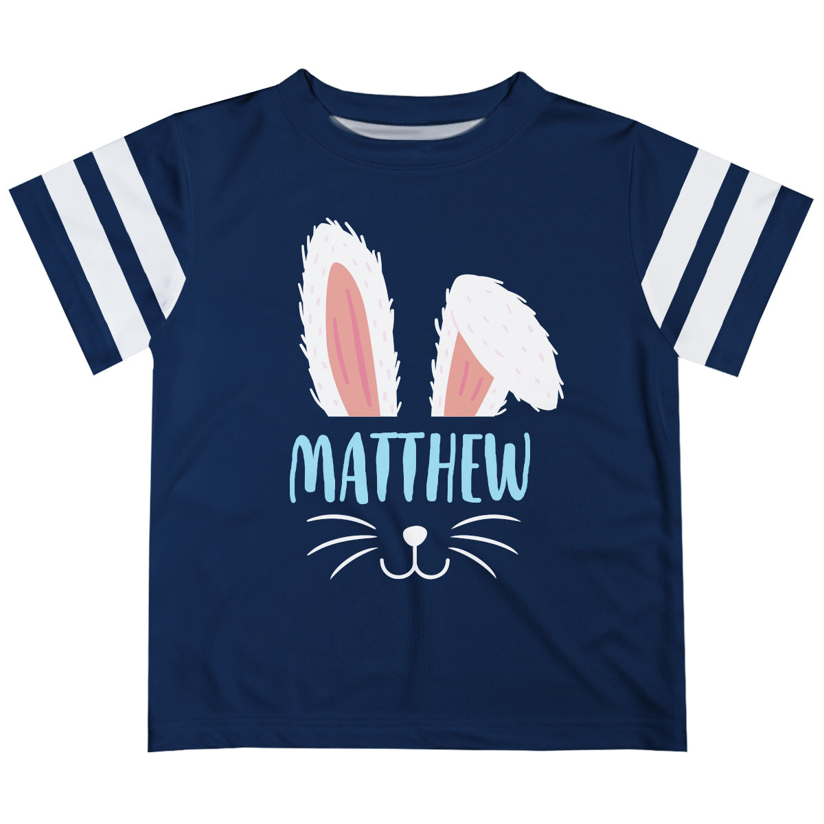 Bunny Name Navy Short Sleeve Tee Shirt - Wimziy&Co.