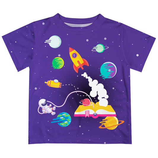 Back To School Purple Short Sleeve Tee Shirt - Wimziy&Co.