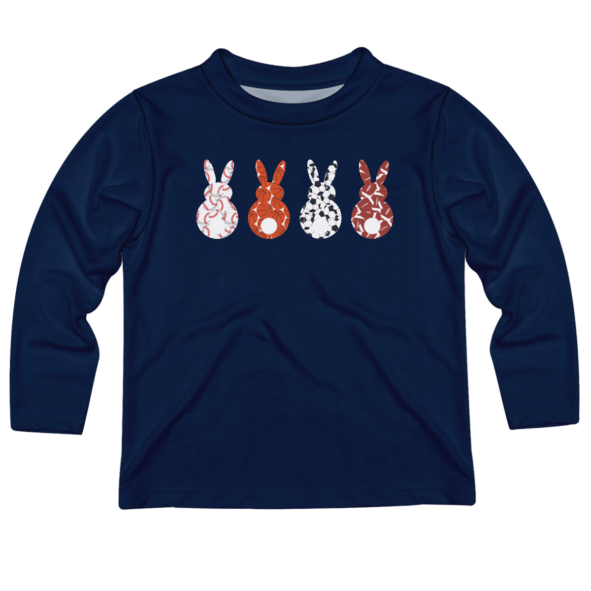 Bunnies Name Navy Long Sleeve Tee Shirt - Wimziy&Co.
