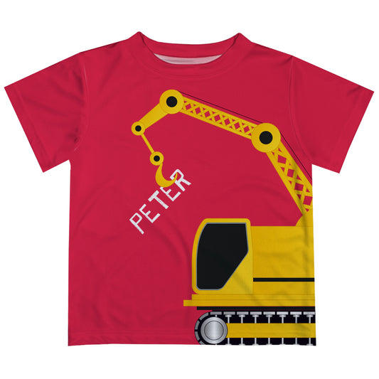 Crane Name Red Short Sleeve Tee Shirt - Wimziy&Co.