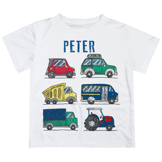Cars Name White Short Sleeve Tee Shirt - Wimziy&Co.