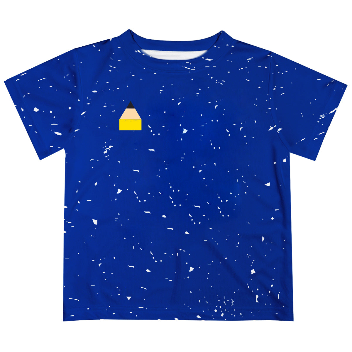 Pencil Name and Initial Royal Short Sleeve Tee Shirt - Wimziy&Co.