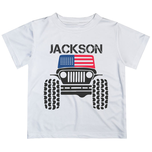 Truck White Short Sleeve Tee Shirt - Wimziy&Co.