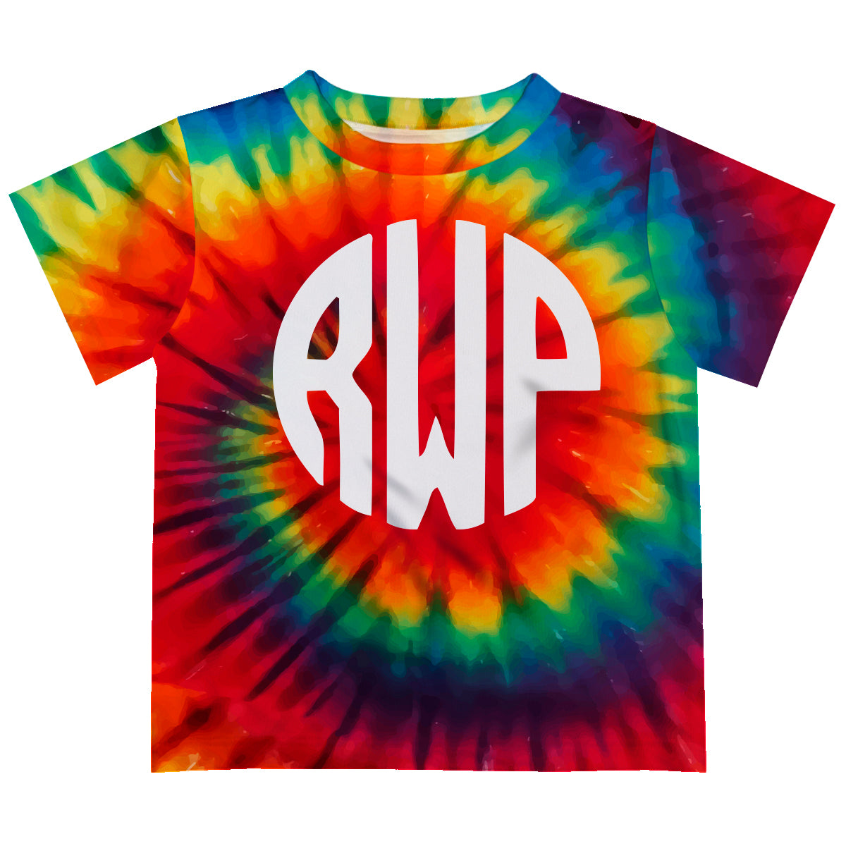 Monogram Tie Dye Colors Short Sleeve Tee Shirt - Wimziy&Co.