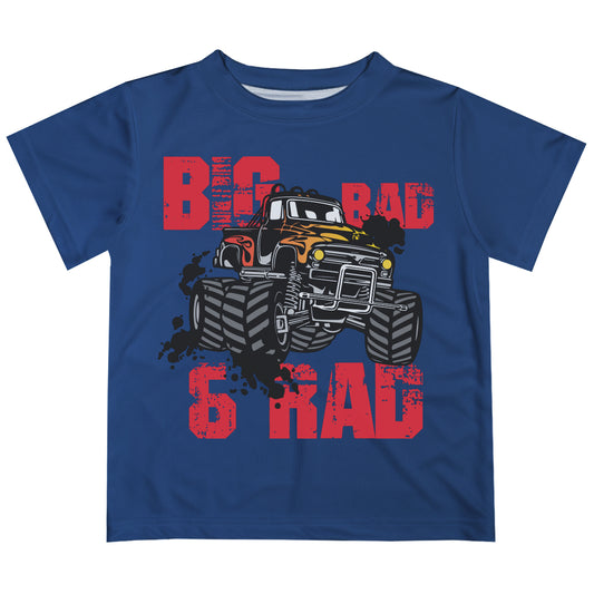 Monster Truck Navy Short Sleeve Tee Shirt - Wimziy&Co.