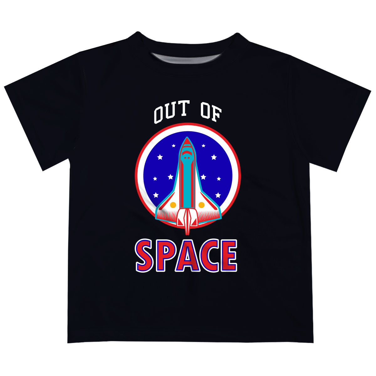 Out Space Black Short Sleeve Tee Shirt - Wimziy&Co.
