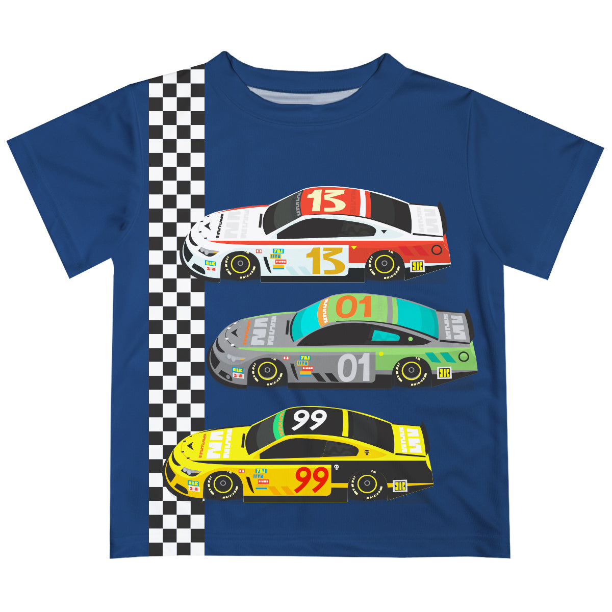 Raicing Cars Navy Short Sleeve Tee Shirt - Wimziy&Co.