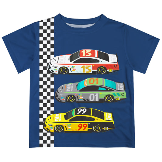 Raicing Cars Navy Short Sleeve Tee Shirt - Wimziy&Co.