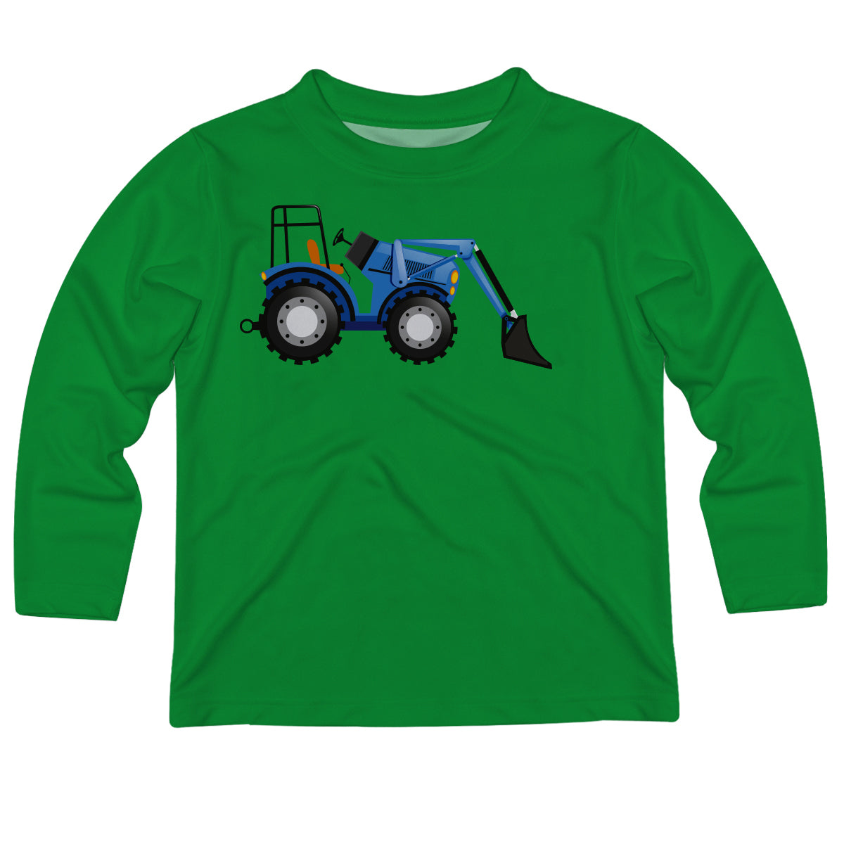 Green tractor long sleeve tee shirt with name - Wimziy&Co.