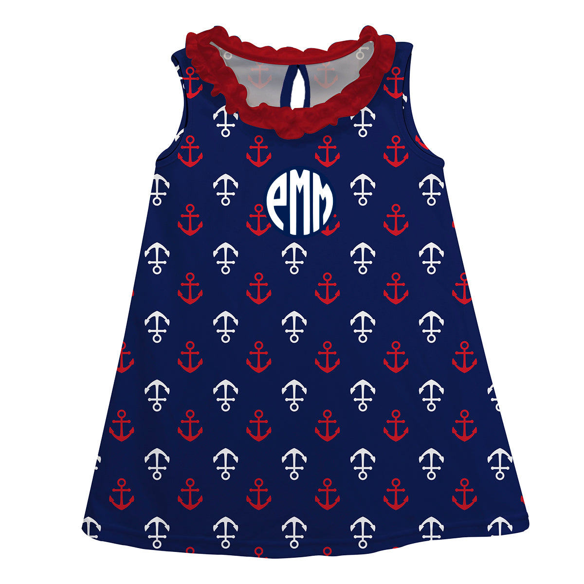 Anchor Navy A Line Dress - Wimziy&Co.