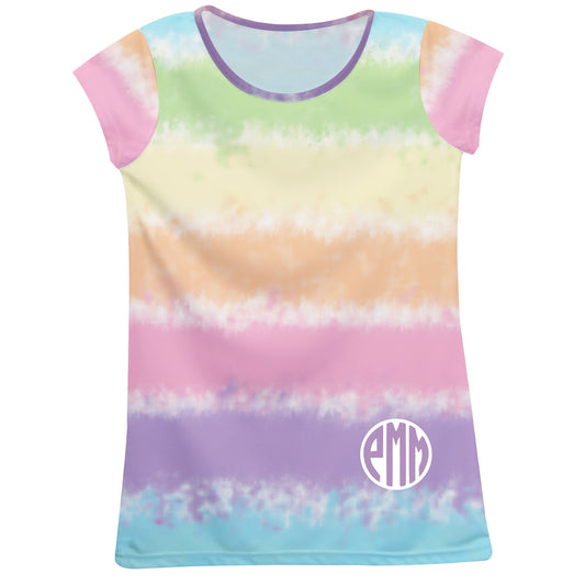 Monogram Colors Tie Dye Short Sleeve Tee Shirt - Wimziy&Co.