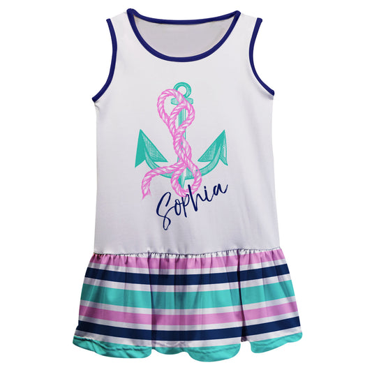 Anchor Name White Lily Dress - Wimziy&Co.
