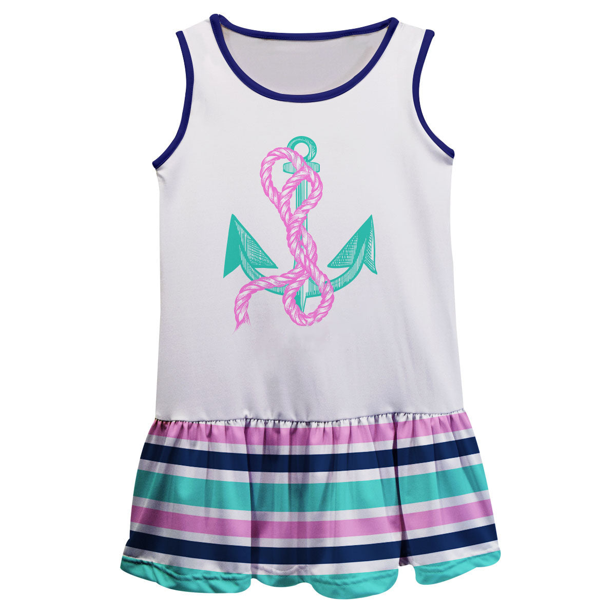Anchor Name White Lily Dress - Wimziy&Co.
