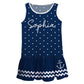 Anchor Name Navy Polka Dots Lily Dress - Wimziy&Co.