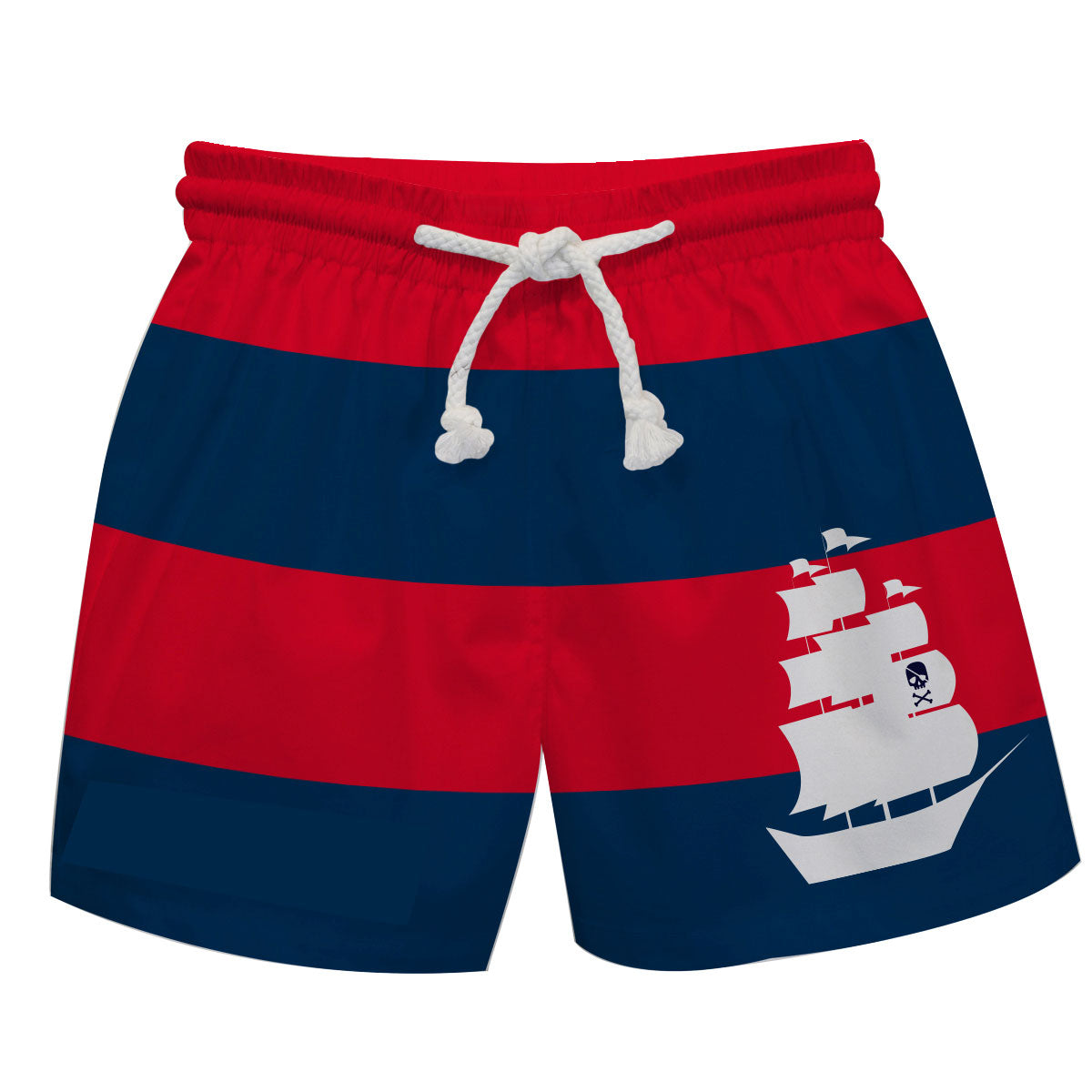 Boat Name Red and Navy Stripes Swimtrunk - Wimziy&Co.