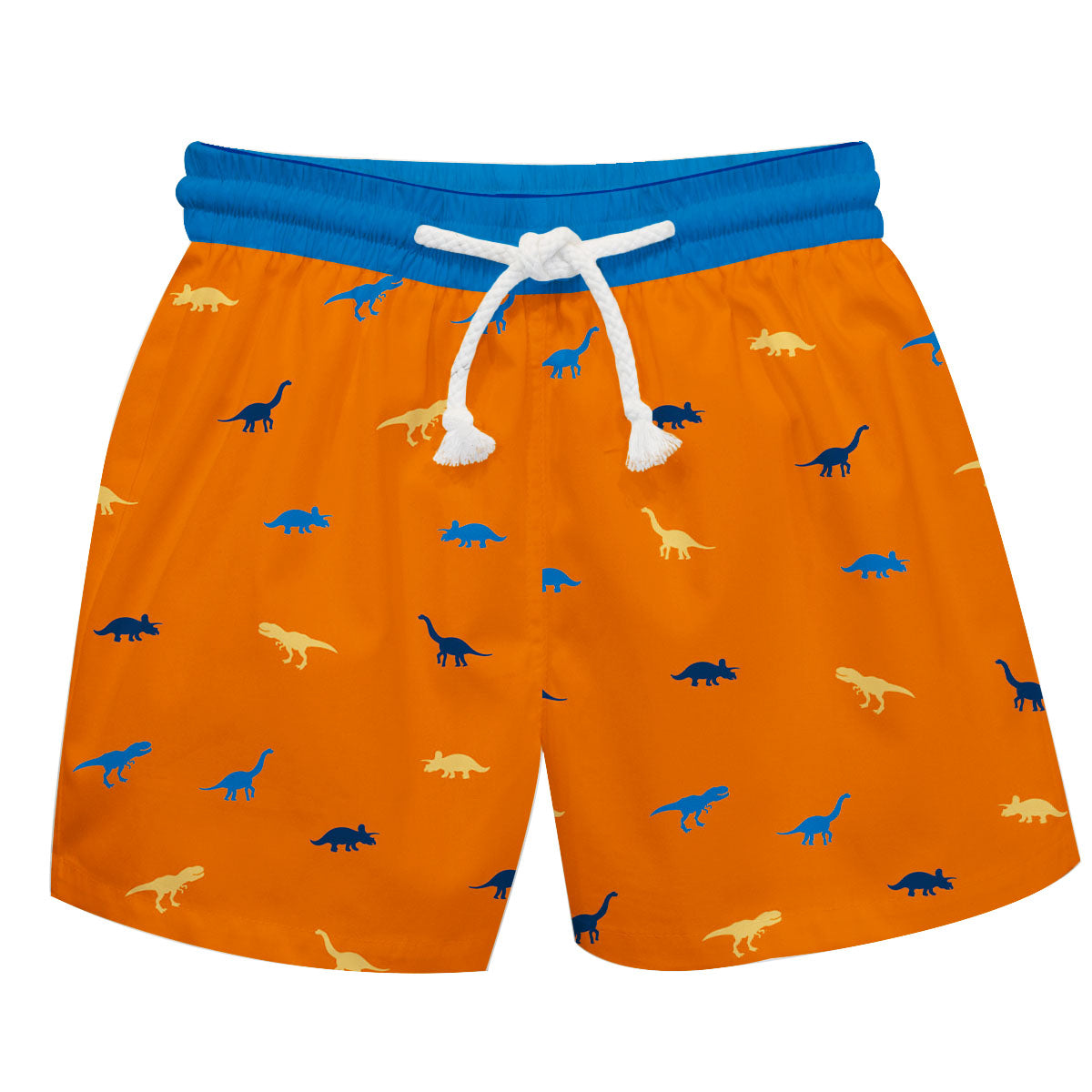 Dinosaurs Print Orange Swimtrunk