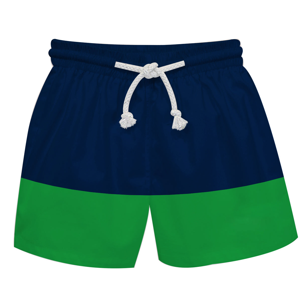 Monogram Navy and Green Swimtrunk - Wimziy&Co.