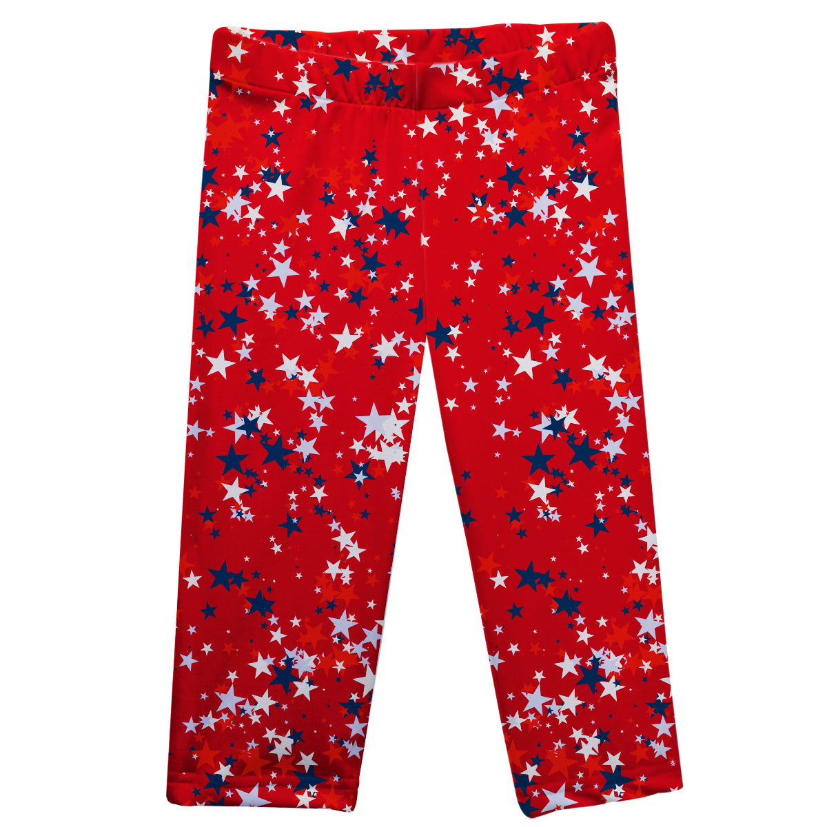 American Print Red Capri Leggings - Wimziy&Co.