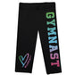 Black and multicolor gymnast girls capri leggings - Wimziy&Co.