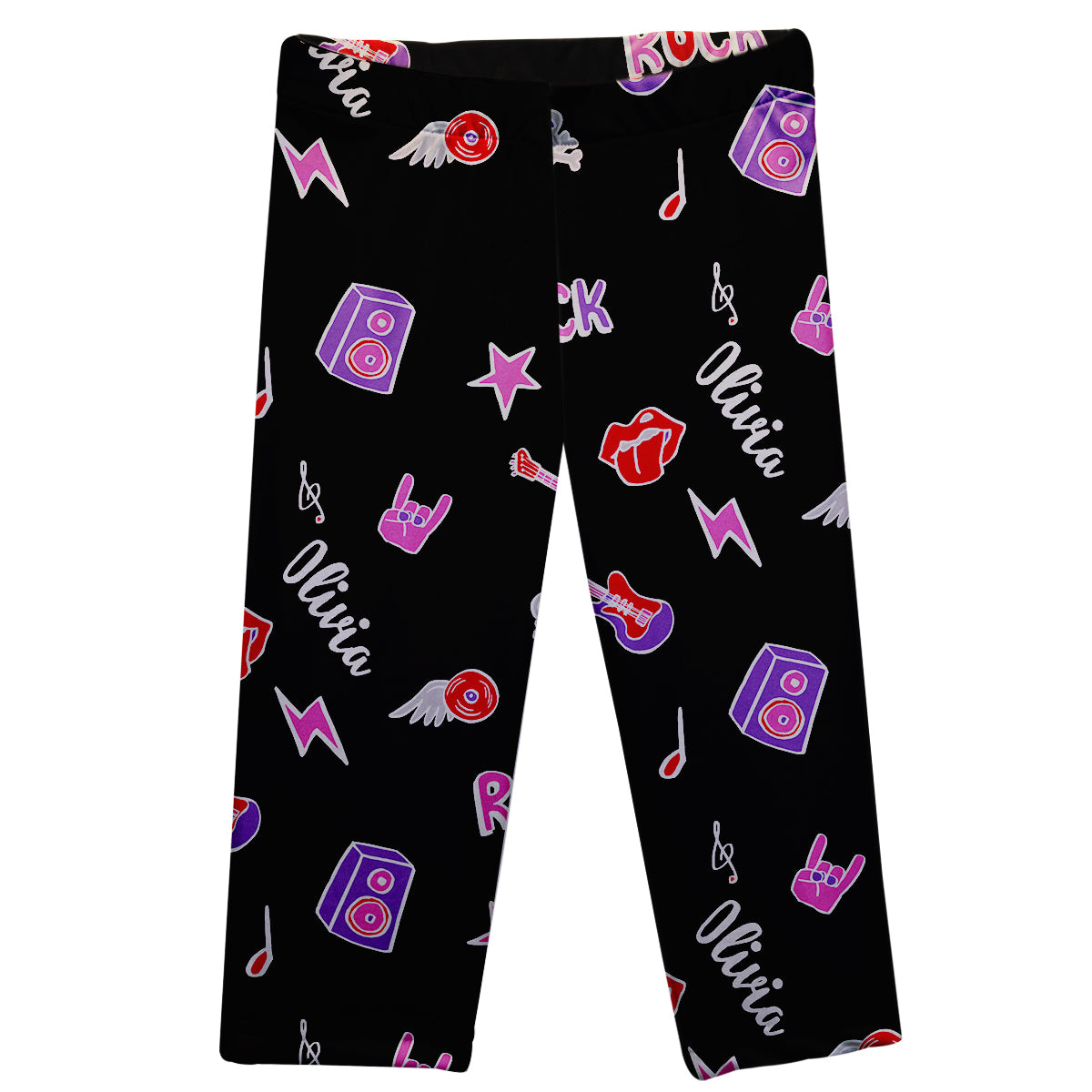 Rock and Name Black Capri Leggings - Wimziy&Co.