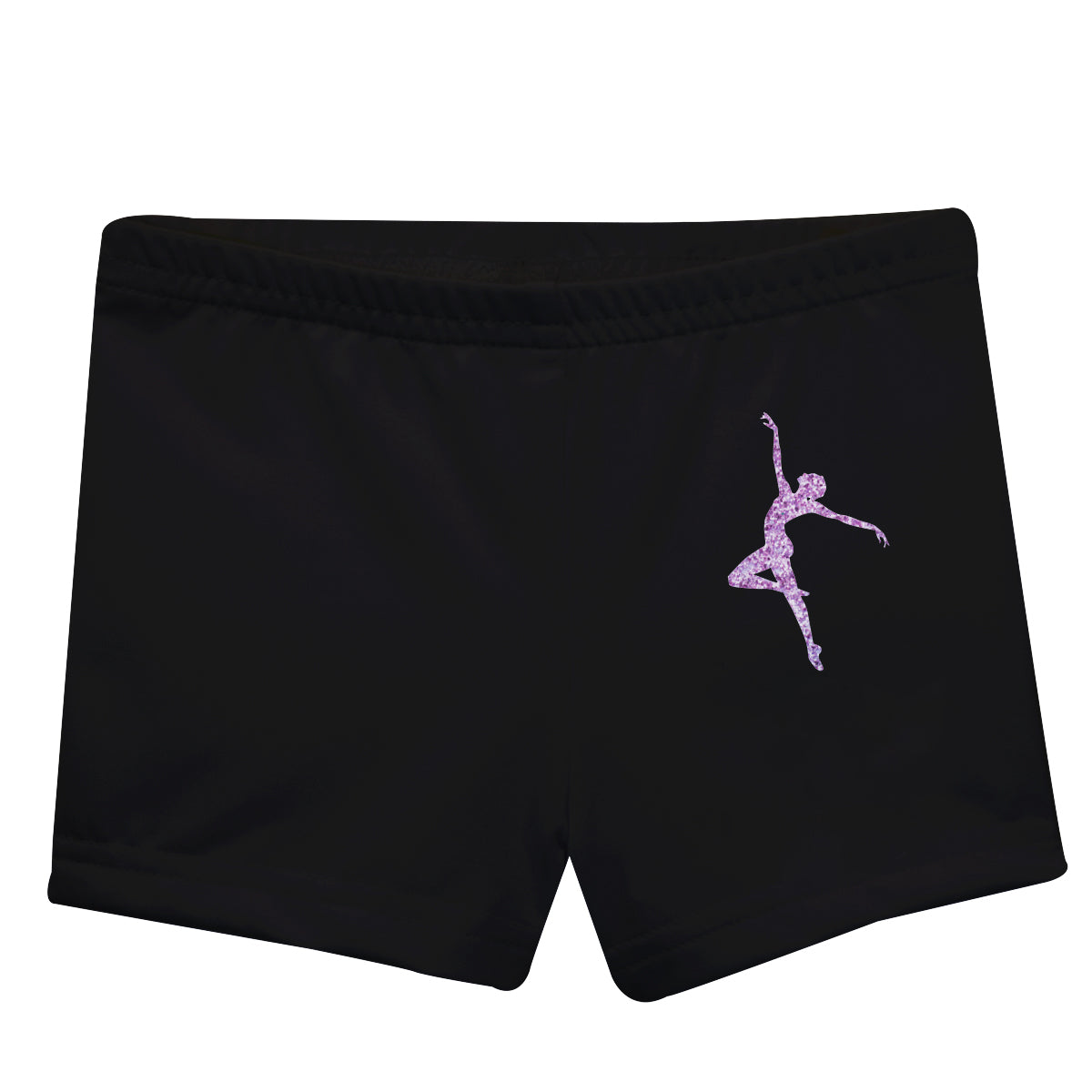 Black and purple gymnast shorts with monogram - Wimziy&Co.