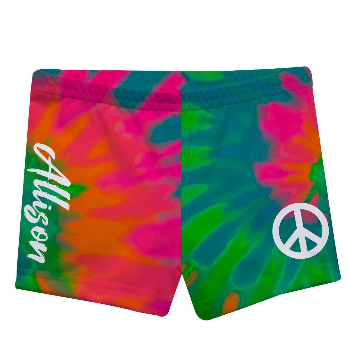 Love Peace Name Tie Dye Colors Shorties - Wimziy&Co.