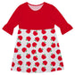 Apple Monogram White And Red Amy Dress - Wimziy&Co.