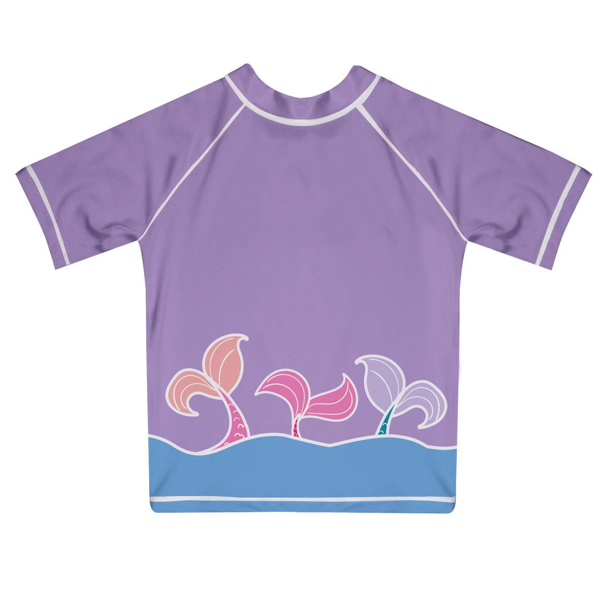 Mermaid Name Purple Short Sleeve Rash Guard - Wimziy&Co.
