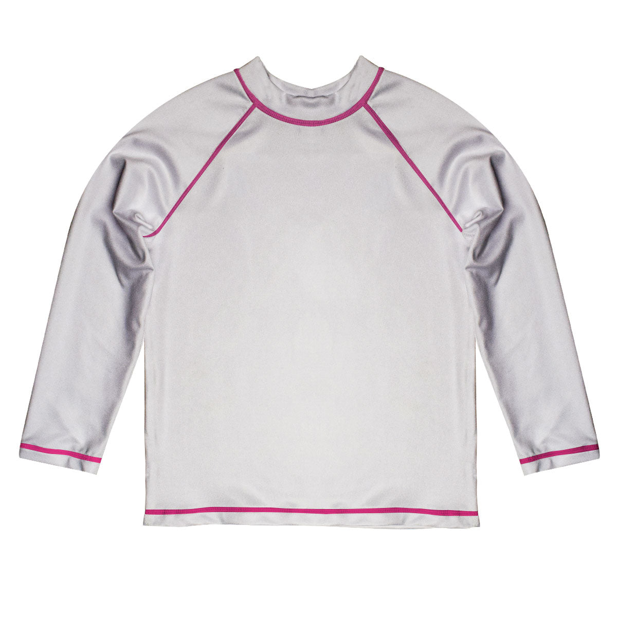 Monogram White Long Sleeve Girls Rash Guard - Wimziy&Co.