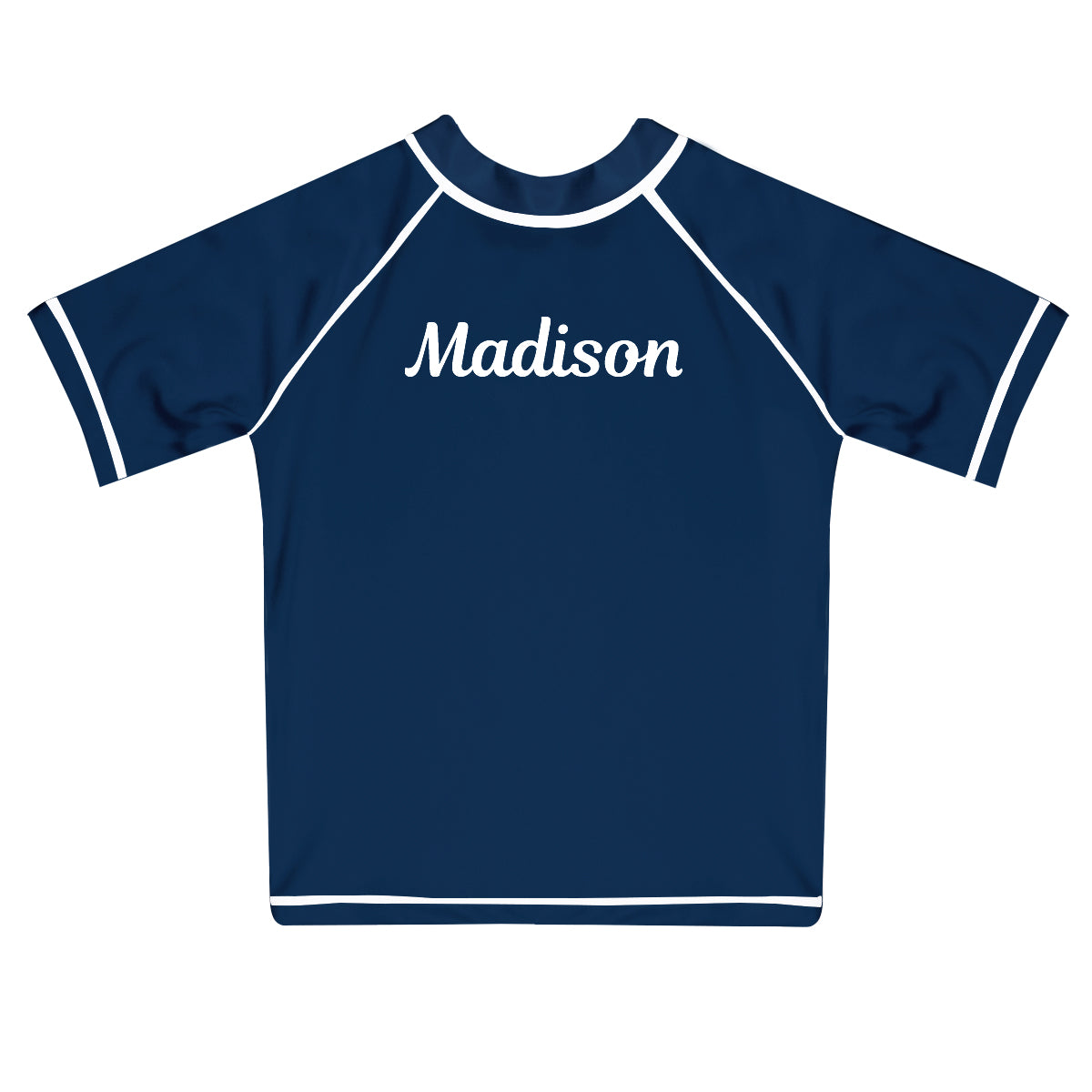 Name Navy Short Sleeve Rash Guard - Wimziy&Co.